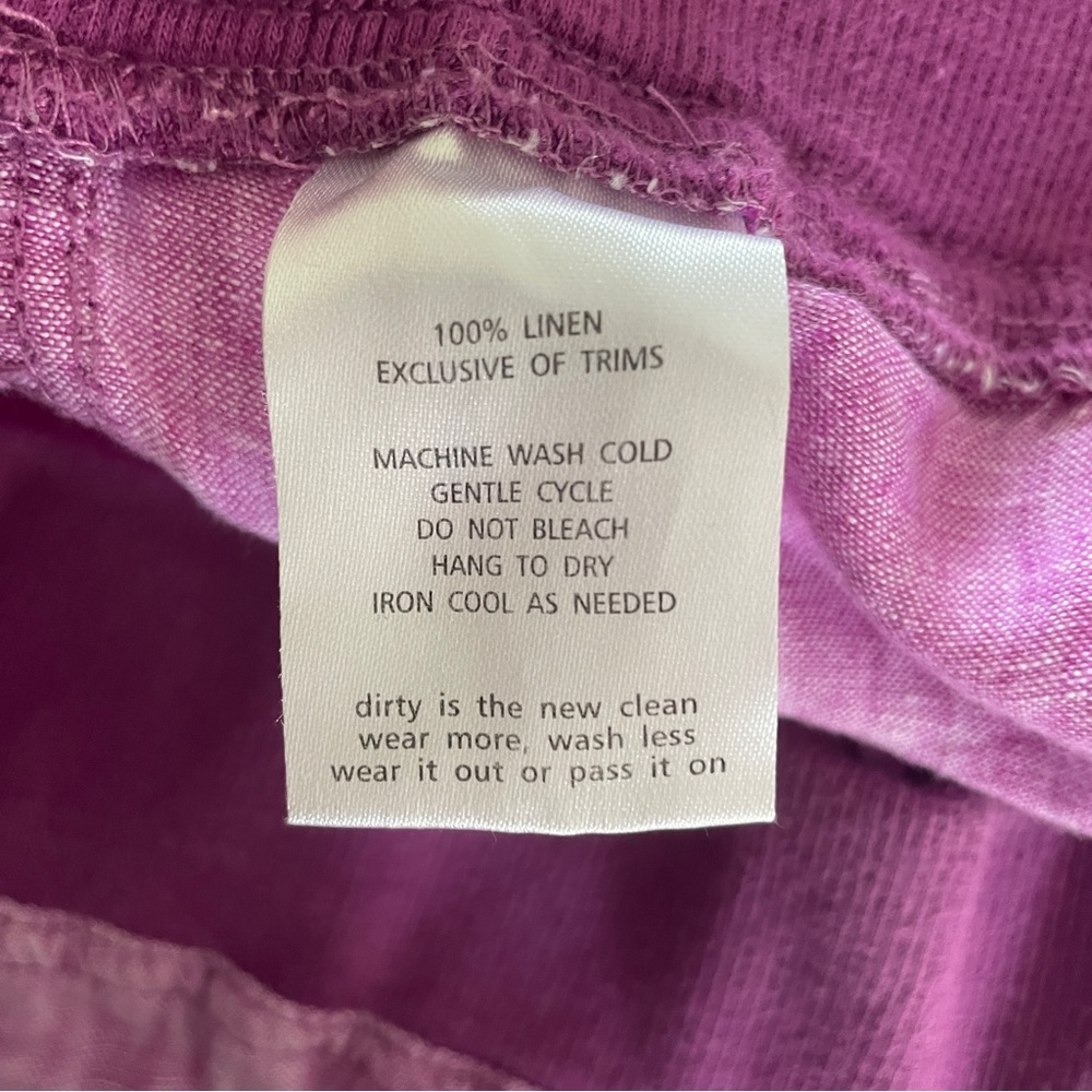 Toad & Co Flip Top Lithe Linen Pants Purple 4 - Picture 11 of 16